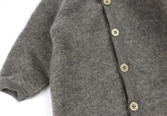 Wheat brown melange fleece ulddragt Levi merinould